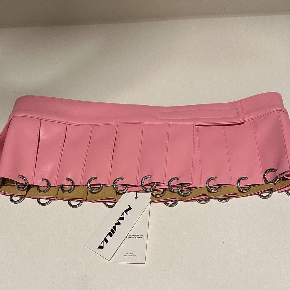 Namilia PLEATED MINI SKIRT WITH RINGS